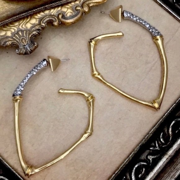 ALEXIS BITTAR • Brilliant Bamboo Hoop Earrings - Picture 1 of 7